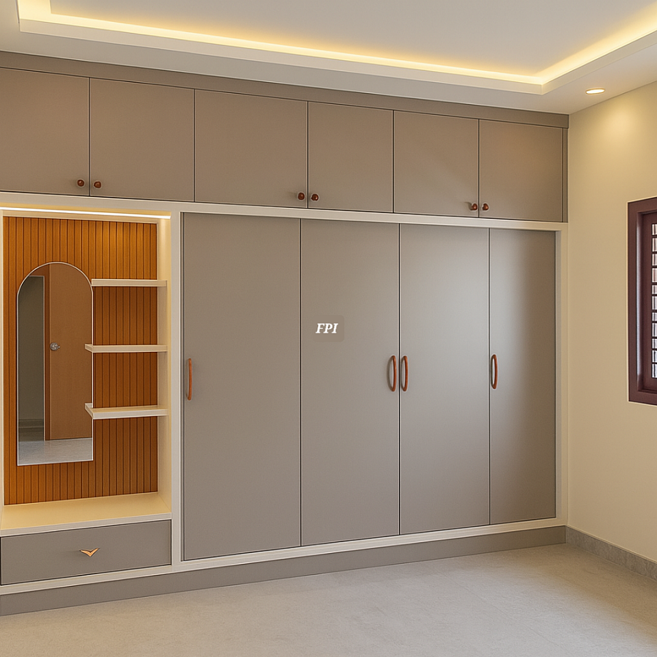 Sliding wadrobe with dressing